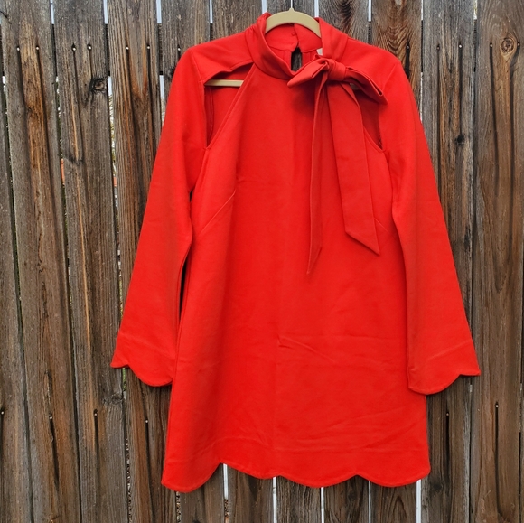 MAEVE pussybow red mini - Picture 2 of 8